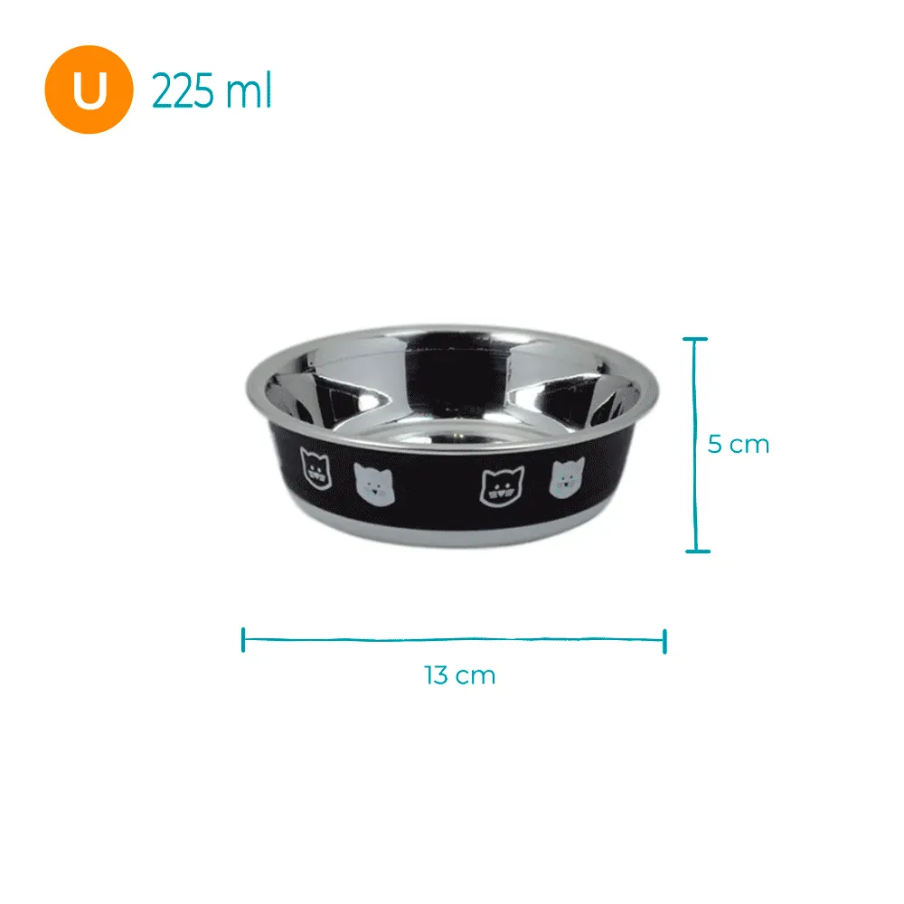 Comedouro Gatos Inox Fusion Preto Jambo — foto 3