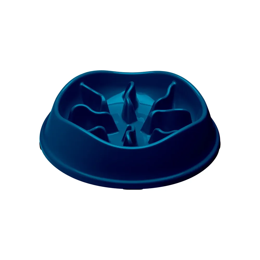 Comedouro Lento com Labirinto Stark Pet Azul