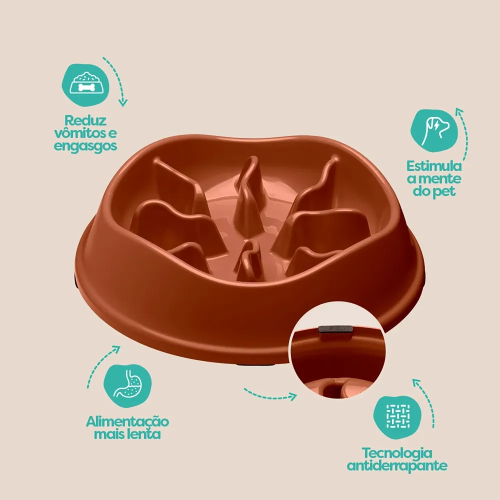 Comedouro Lento com Labirinto Stark Pet Cobre — foto 4