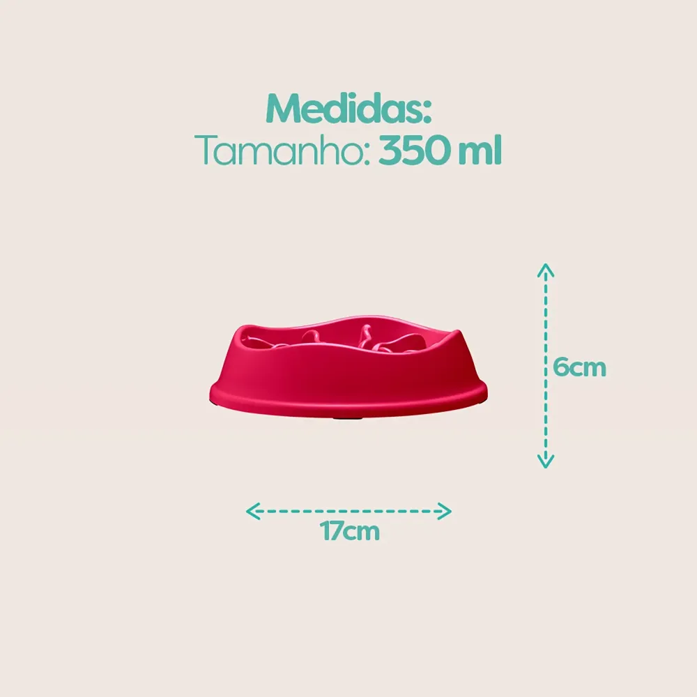 Comedouro Lento com Labirinto Stark Pet Magenta — foto 6