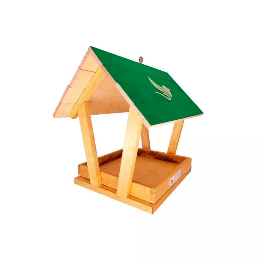 Comedouro Manual Livre Birds para Pássaros Livres Verde — foto 2