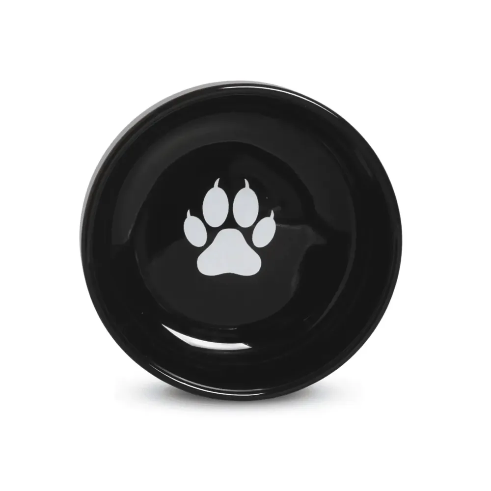 Comedouro Porcelana Meow Médio Preto — foto 2
