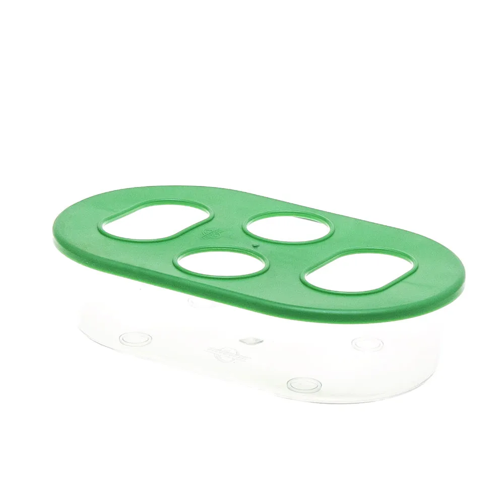 Comedouro Oval 4 Furos Tudo Pet Verde