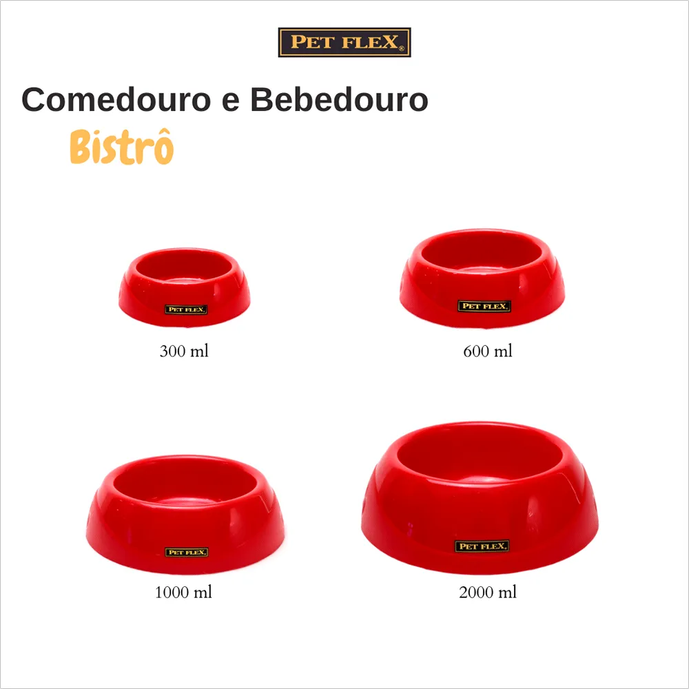 Comedouro para Cães Pet Flex Vermelho — foto 4