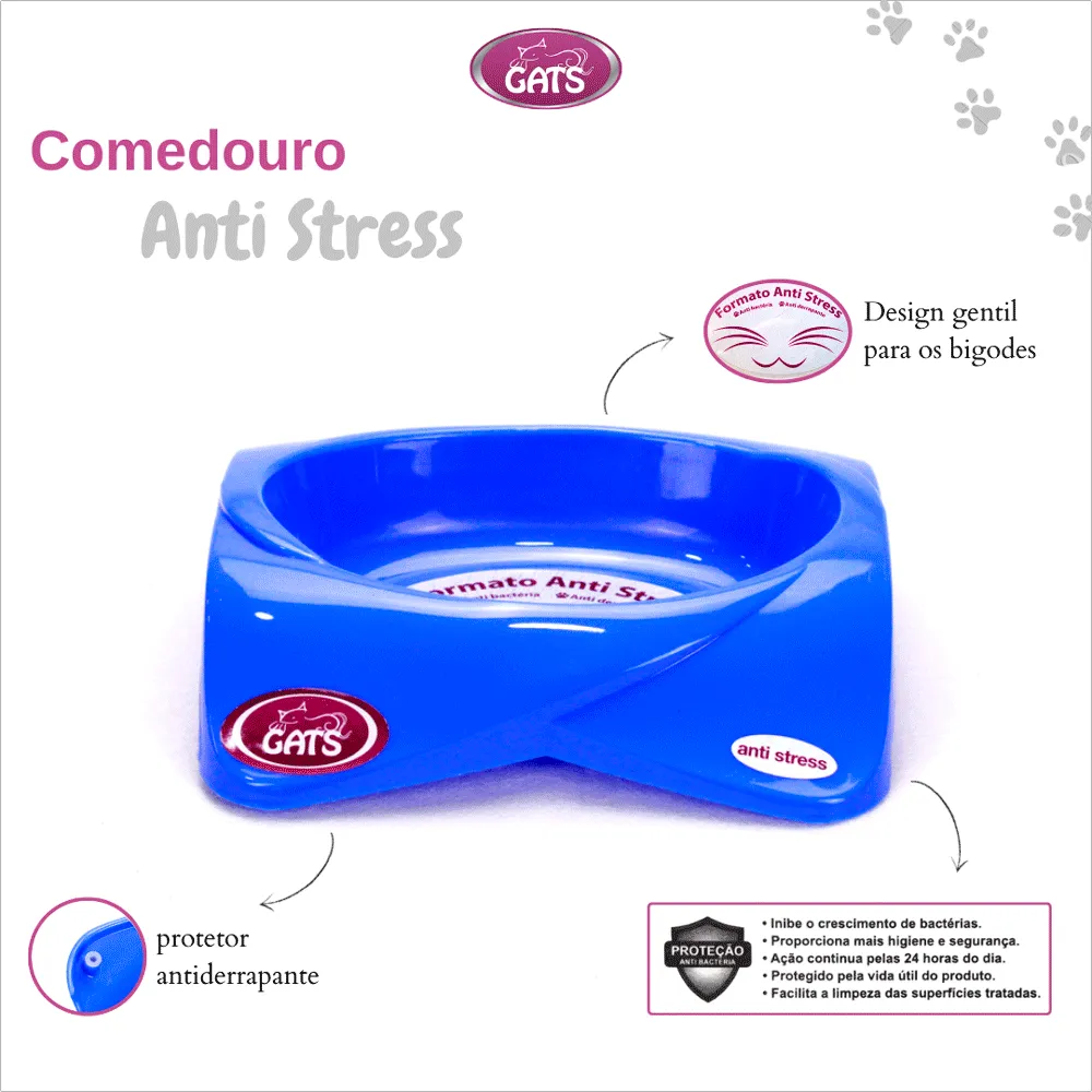 Comedouro Premium Gatos Pet Flex Azul — foto 2