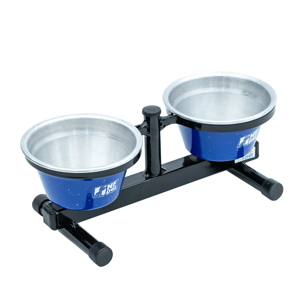 Comedouro Duplo Premium NF Pet Azul — foto 2