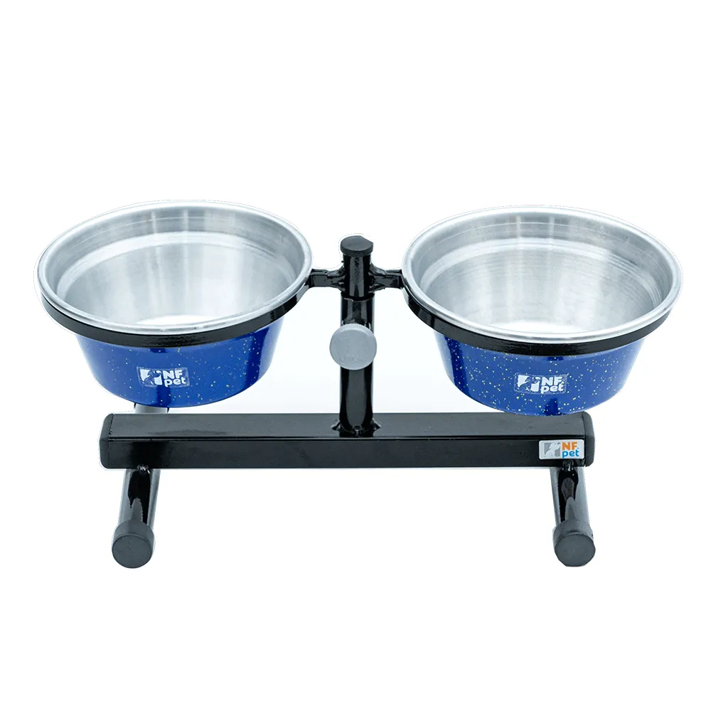 Comedouro Duplo Premium NF Pet Azul — foto 5