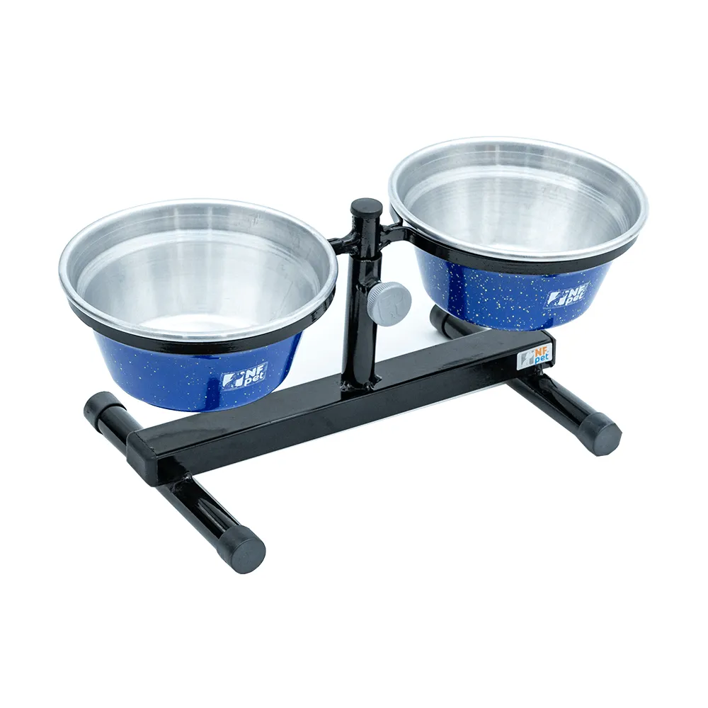 Comedouro Duplo Premium NF Pet Azul — foto 6