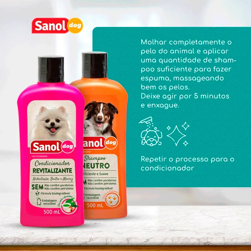 Condicionador Revitalizante para Cães Sanol — foto 6