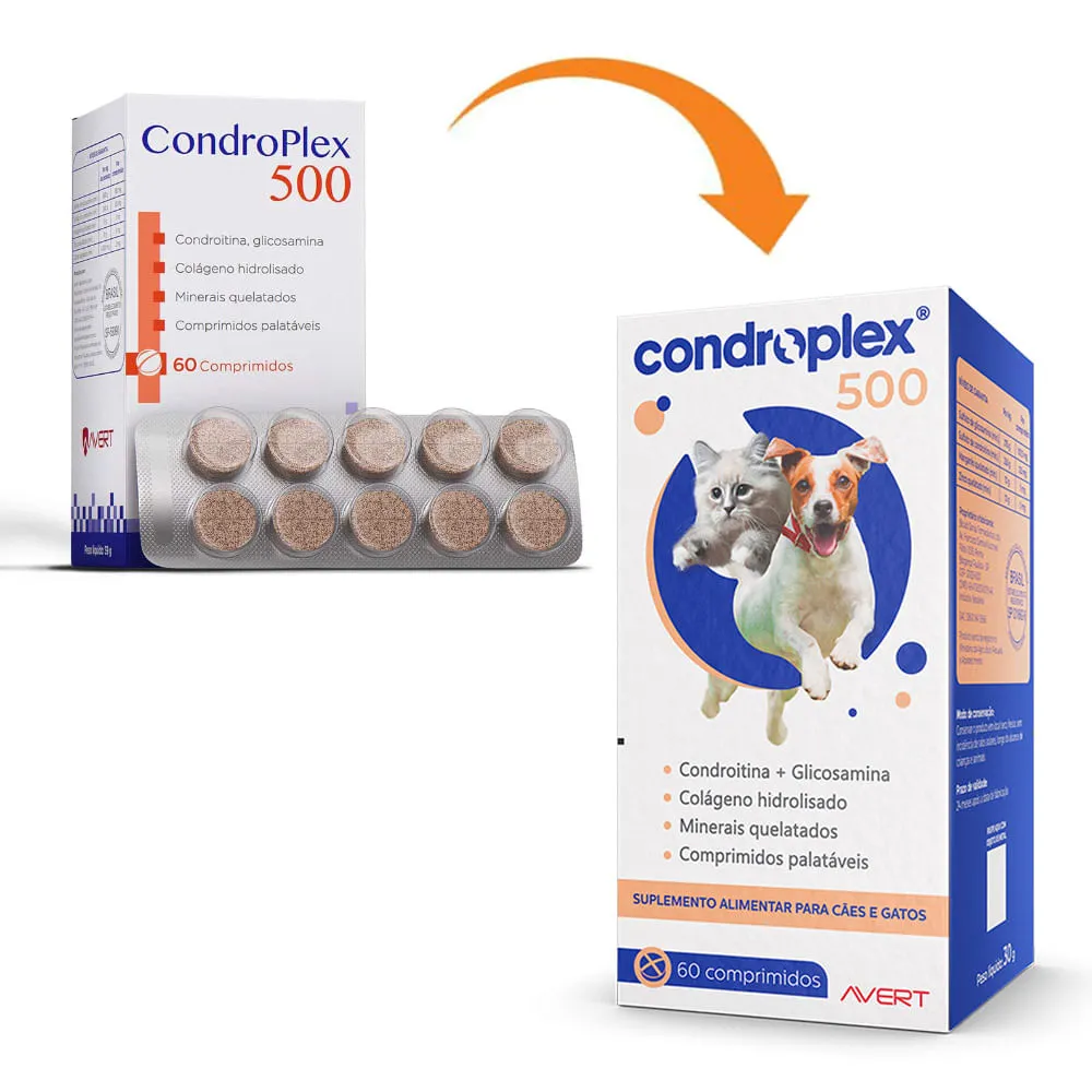 Condroplex 500 para Cães e Gatos Comprimidos Palatáveis — foto 2