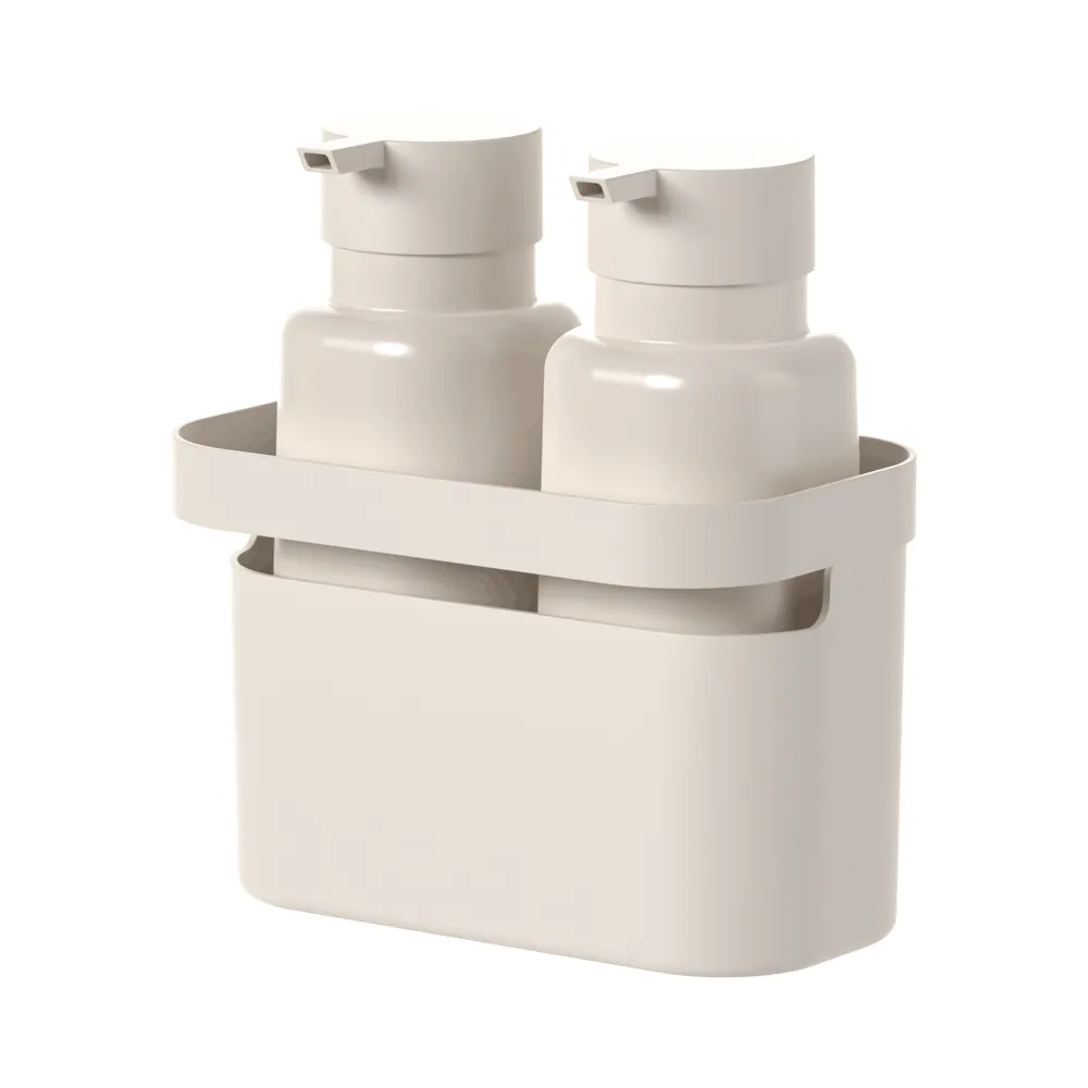 Conjunto Dispensers e Organizador Flow Bege Ou