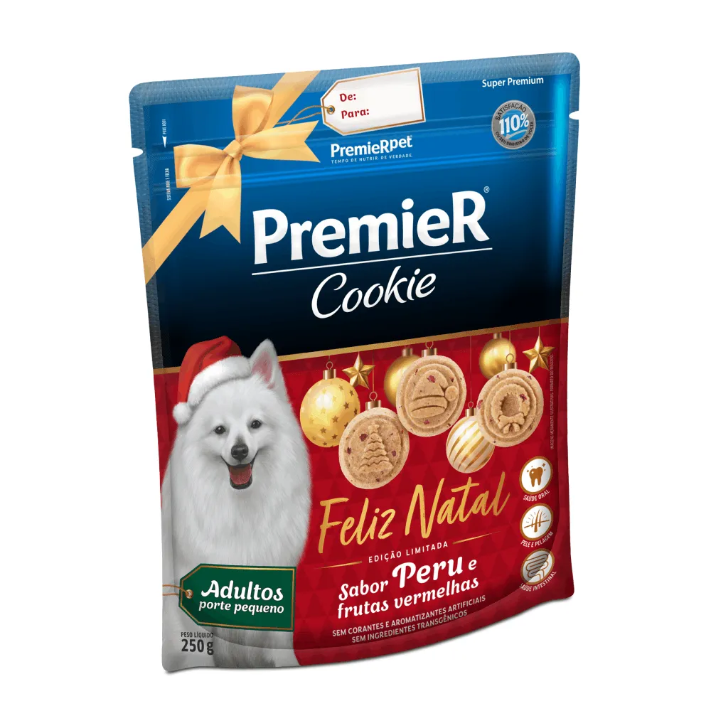 Cookie Premier Natal Cães Adultos Porte Pequeno Peru e Frutas Vermelhas — foto 2