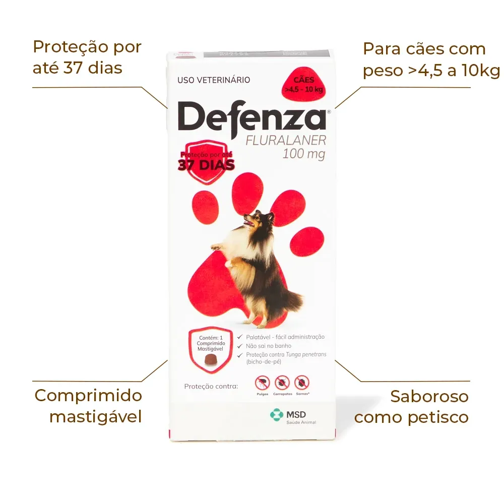 Defenza Antipulgas e Carrapatos para Cães > 4,5 a 10kg — foto 2