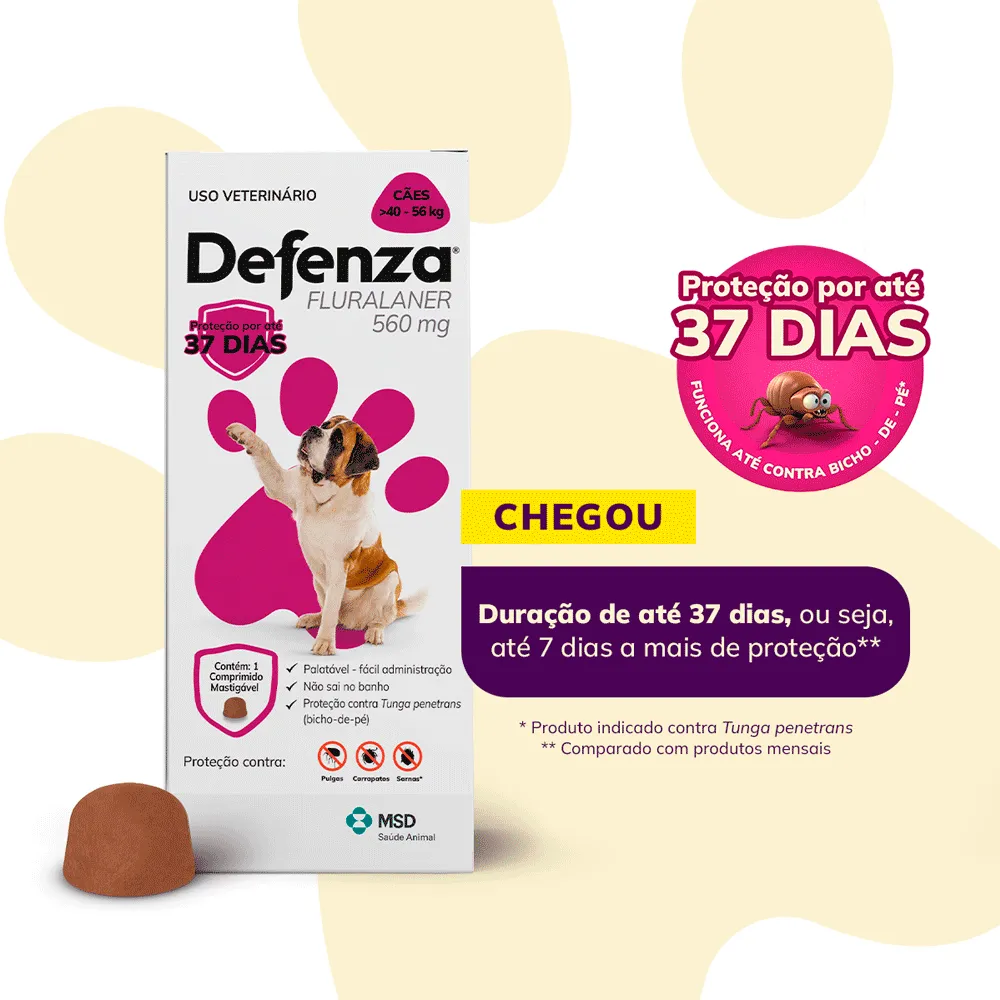 Defenza Antipulgas e Carrapatos para Cães de 40 a 56kg — foto 3