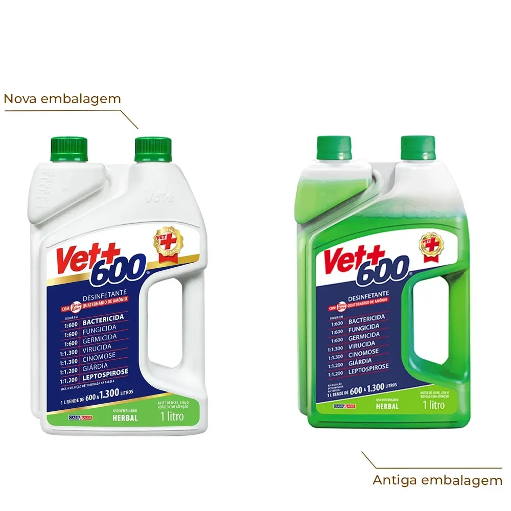 Desinfetante Bactericida Concentrado Vet+600 Herbal — foto 2
