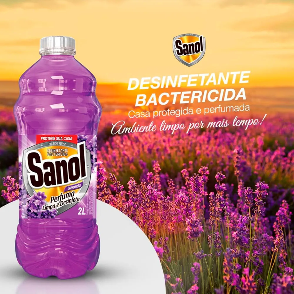 Desinfetante Bactericida Lavanda Sanol — foto 5