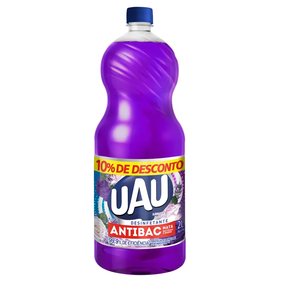 Desinfetante Uau Antibac Lavanda e Rosas