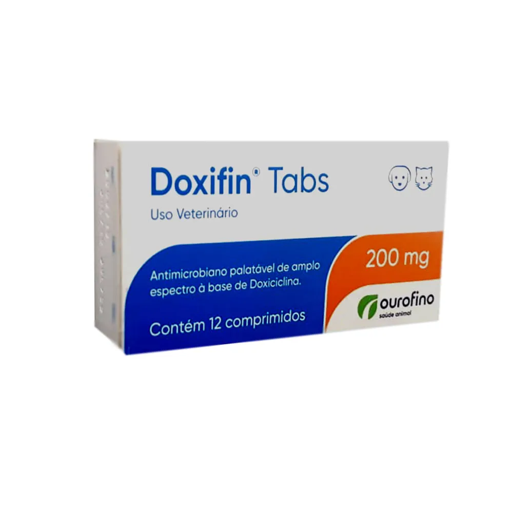 Doxifin 200mg Tabs Antimicrobiano para Cães e Gatos
