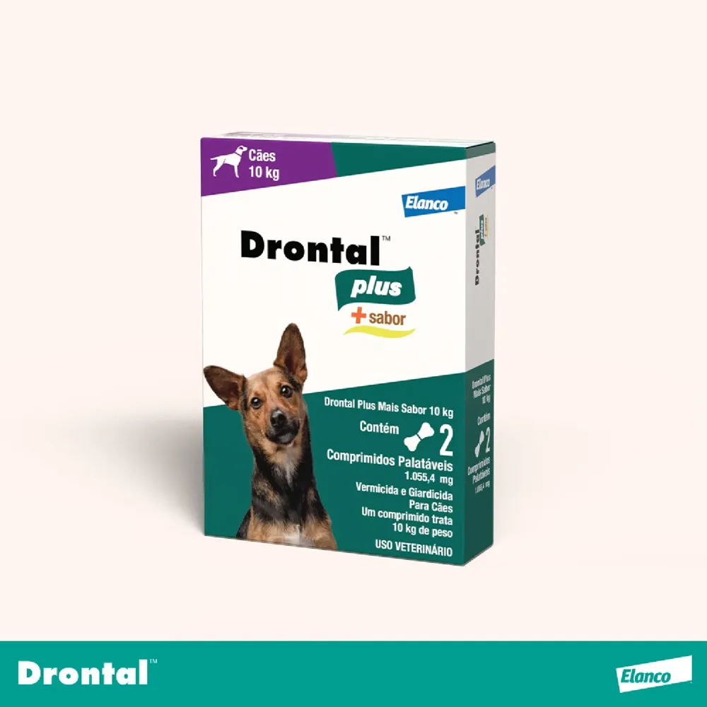 Vermífugo Drontal Plus + Sabor para Cães 10kg — foto 2