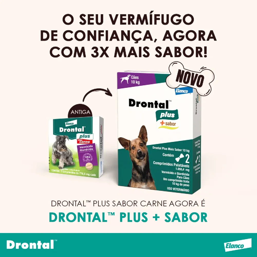 Vermífugo Drontal Plus + Sabor para Cães 10kg — foto 5