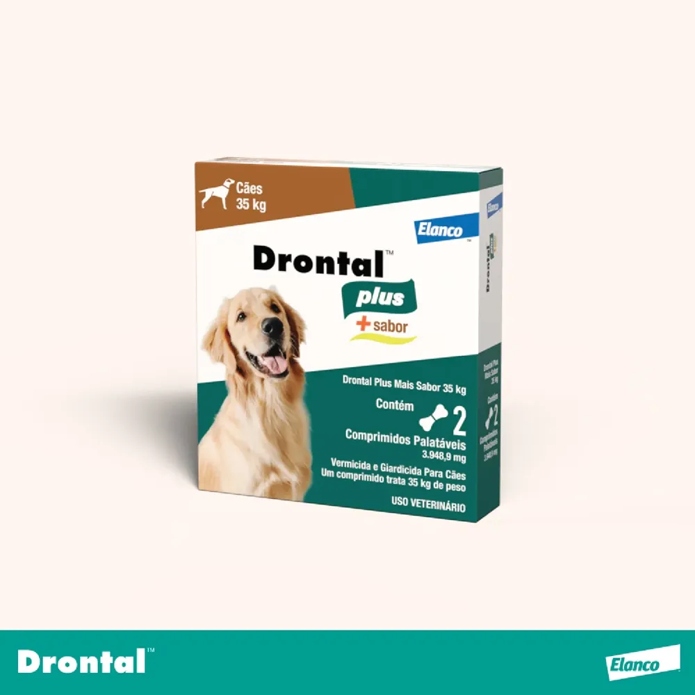 Vermífugo Drontal Plus + Sabor para Cães 35kg — foto 2