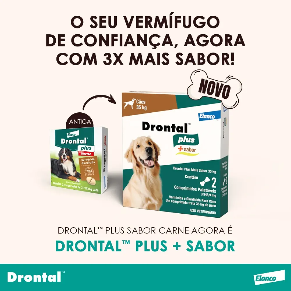 Vermífugo Drontal Plus + Sabor para Cães 35kg — foto 5