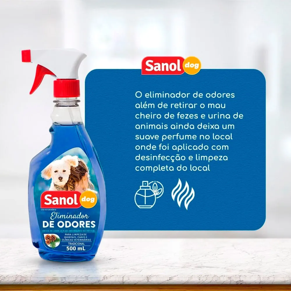 Eliminador de Odores Spray Cães Sanol Dog — foto 5