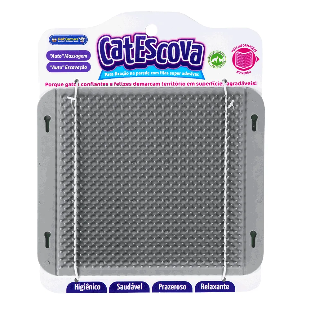 Escova de Parede para Gatos Cat Escova Pet Games Cinza — foto 5