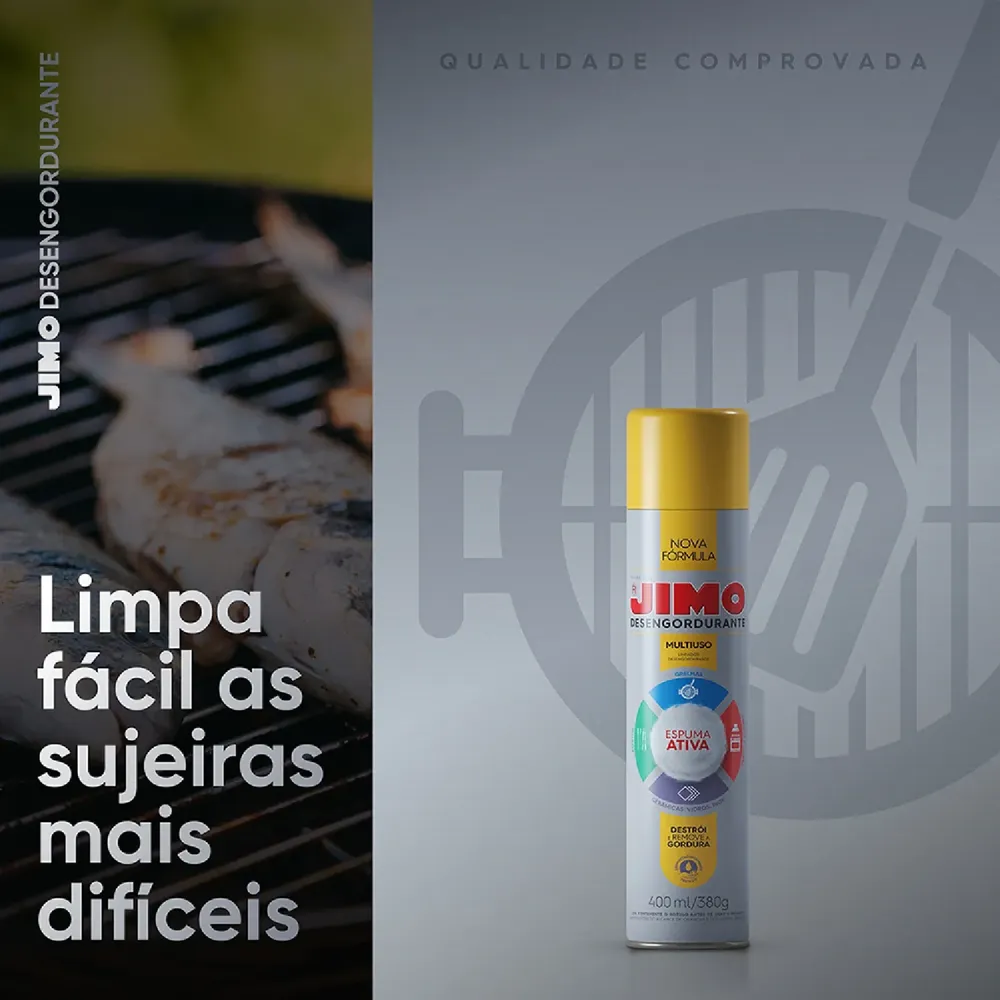 Espuma Desengordurante Multiuso Spray Aerossol Jimo — foto 4