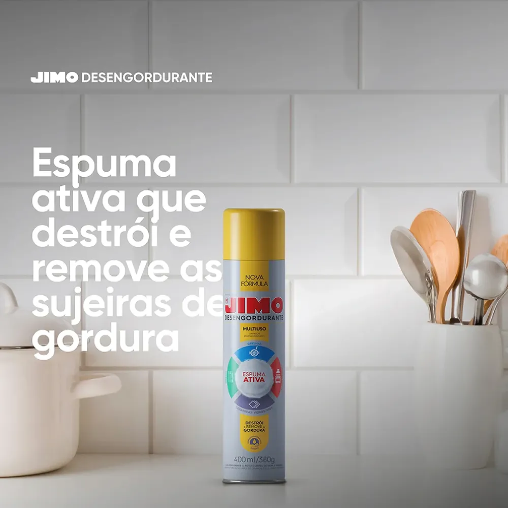 Espuma Desengordurante Multiuso Spray Aerossol Jimo — foto 6