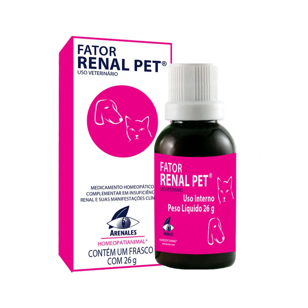 Fator Renal Pet Arenales Medicamento Homeopático para Cães e Gatos — foto 2