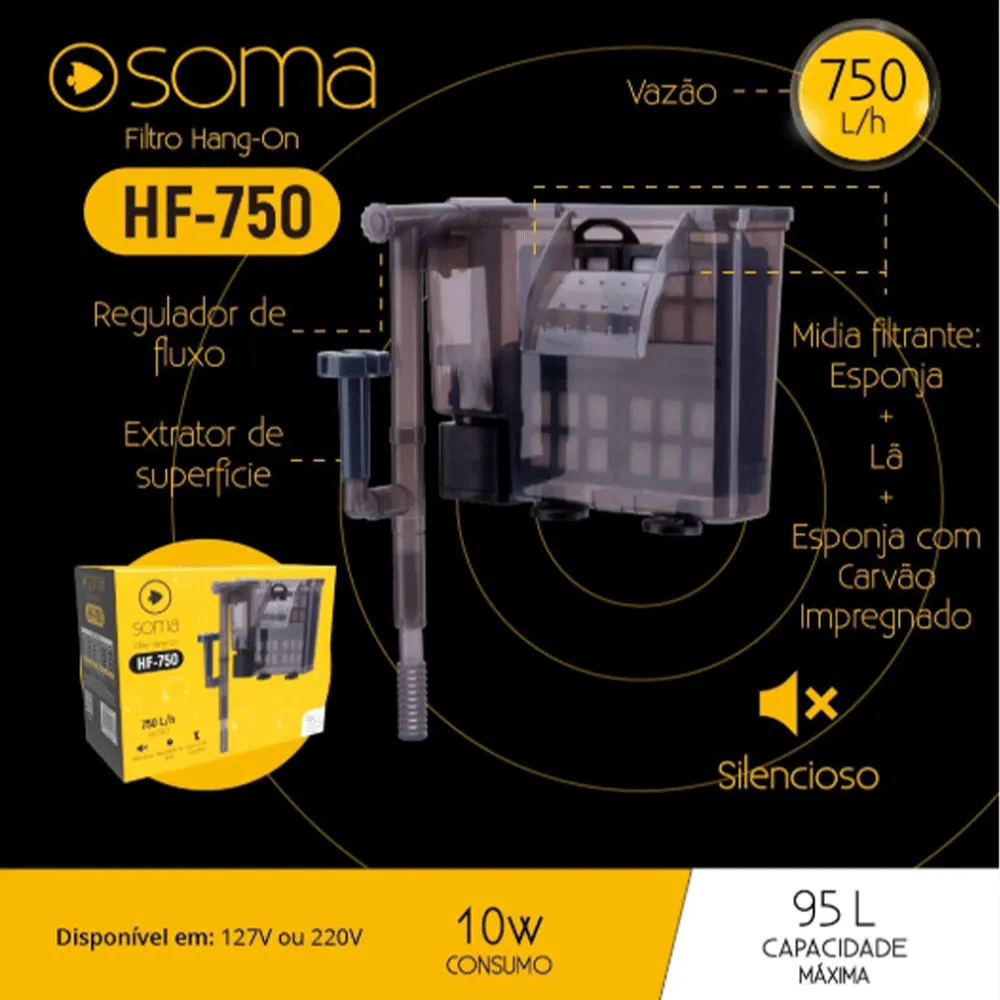 Filtro Externo Hang-on Soma HF-750 — foto 5