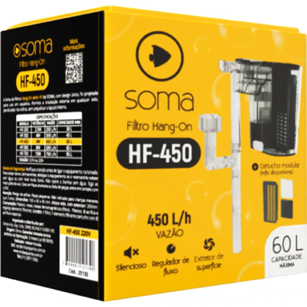 Filtro Externo Hang on HF450 Soma 450L/H 4W — foto 4