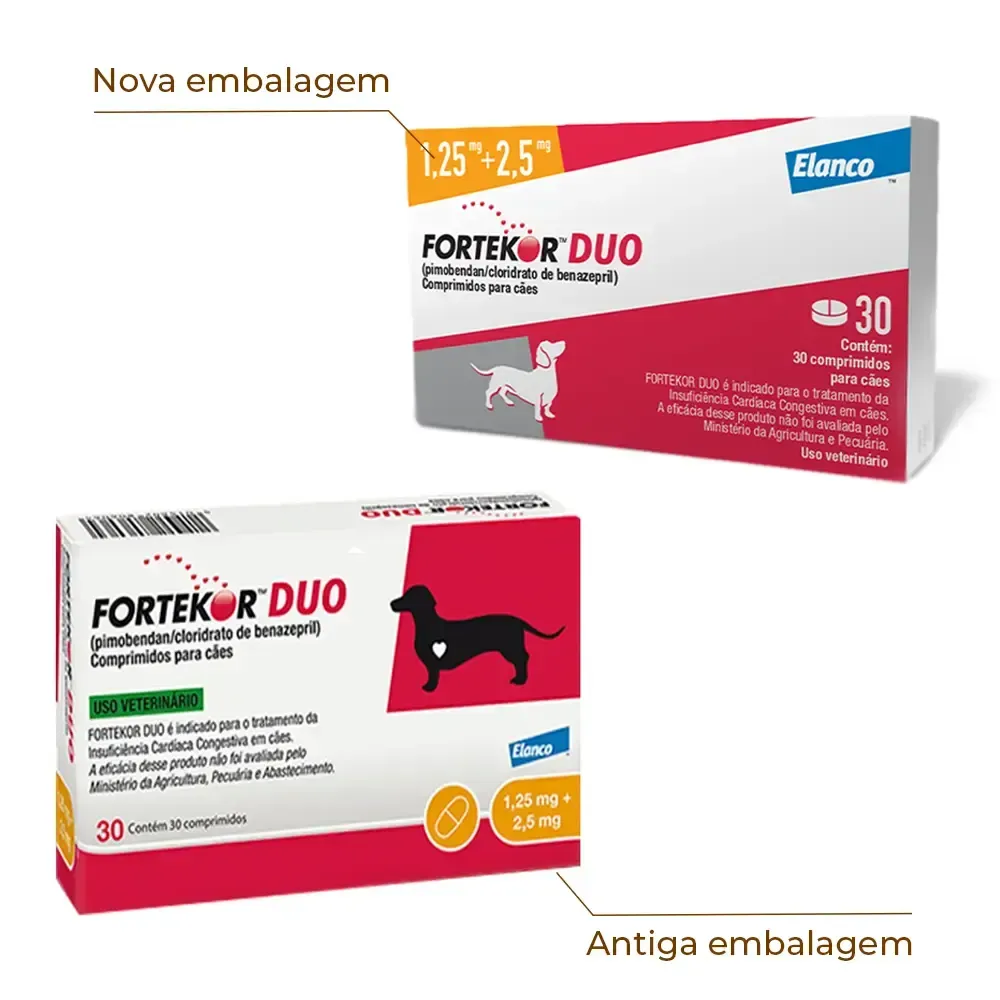 Fortekor Duo 1,25 mg + 2,5 mg para Insuficiência Cardíaca Congestiva em Cães — foto 2