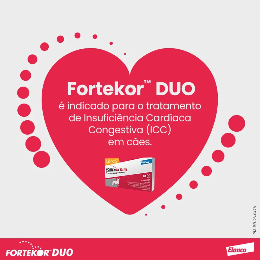 Fortekor Duo 1,25 mg + 2,5 mg para Insuficiência Cardíaca Congestiva em Cães — foto 5