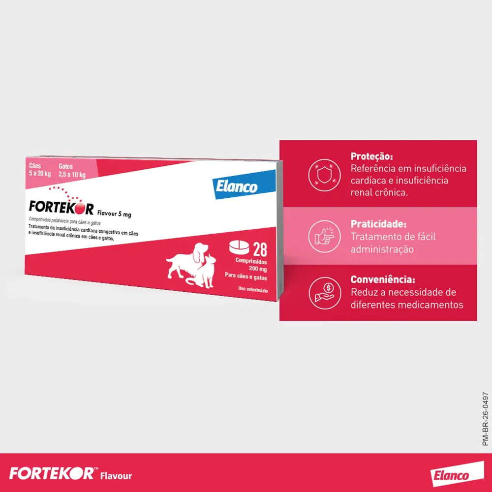Fortekor Flavour 5 mg para Insuficiência Cardíaca Congestiva e Doença Renal Crônica — foto 3