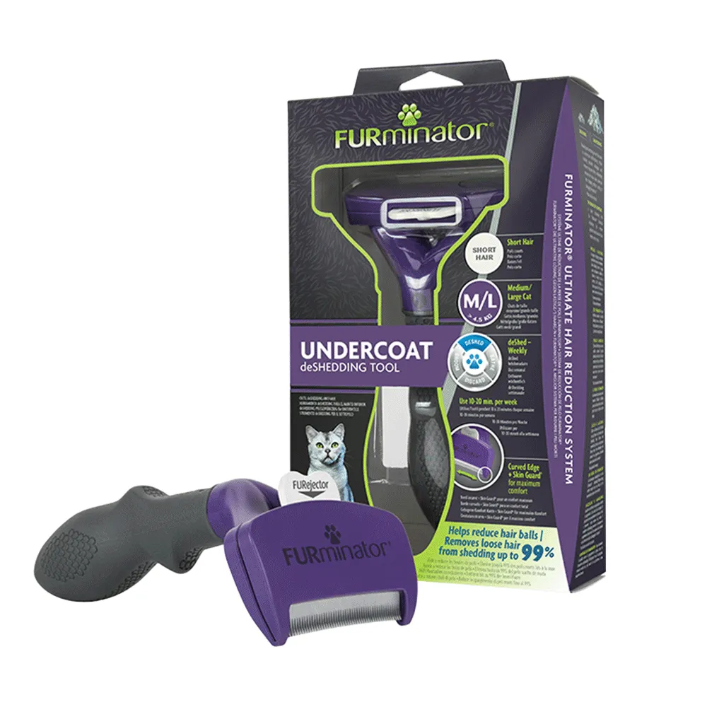Furminator Médio/Grande para Gatos de Pelo Curto