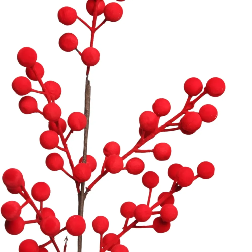 Galho Decorativo com Azevinhos 53cm Cromus — foto 2