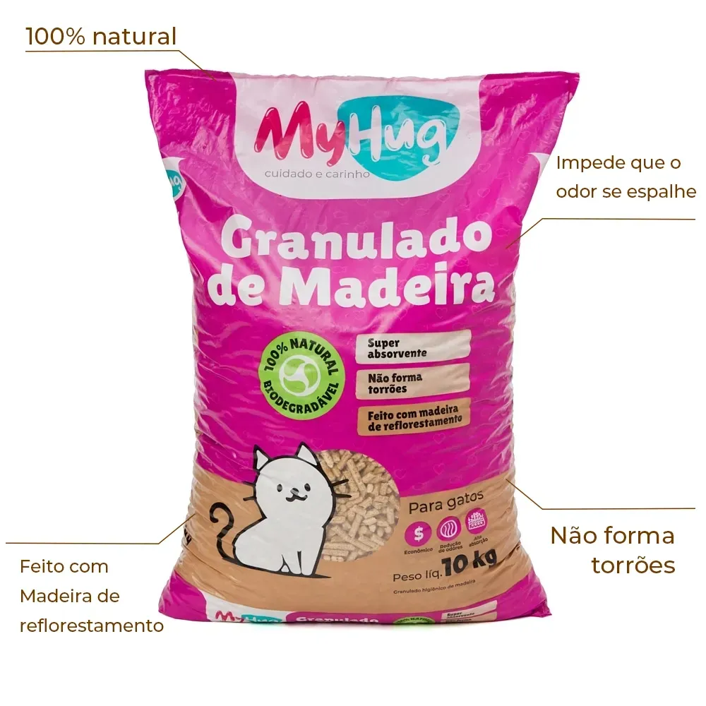 Granulado Higiênico de Madeira MyHug — foto 2