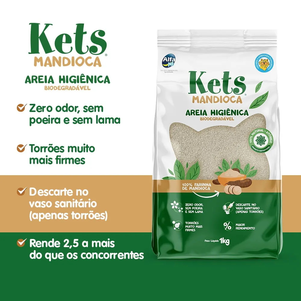 Granulado Higiênico Biodegradável Mandioca Kets — foto 5