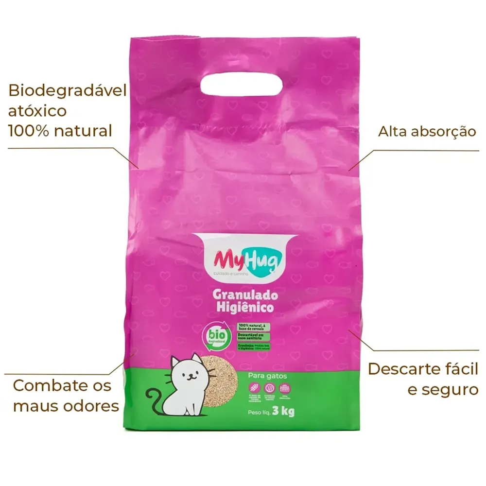 Granulado Higiênico Biodegradável para Gatos MyHug — foto 2
