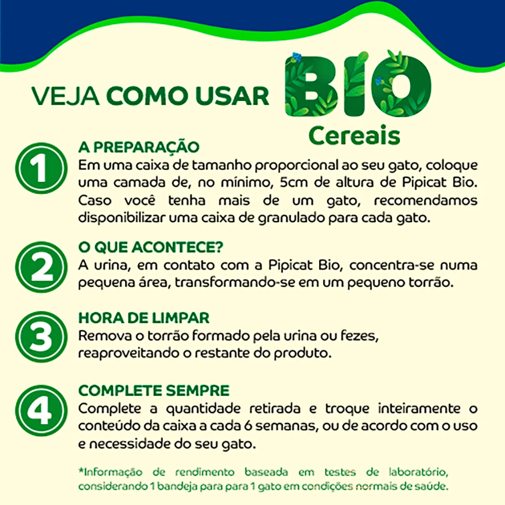 Granulado Higiênico Biodegradável para Gatos Pipicat Bio Cereais — foto 6