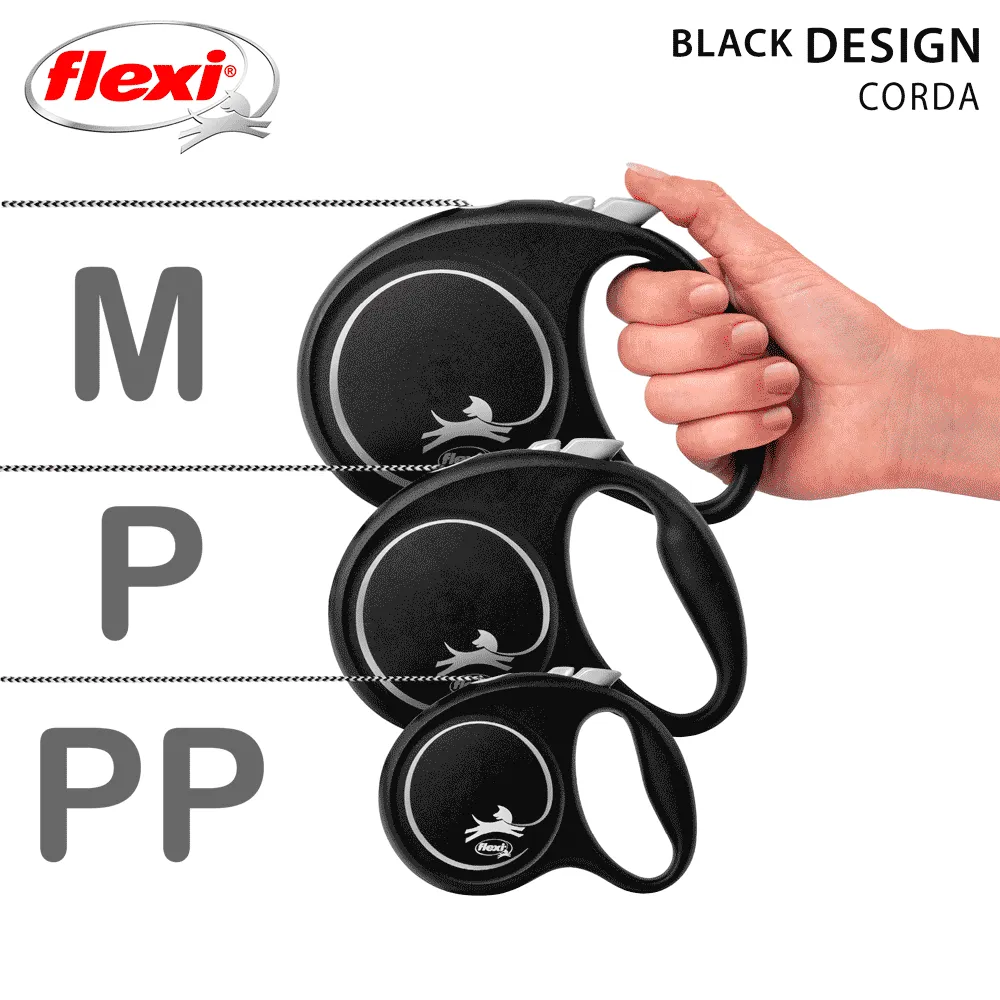 Guia Retrátil Black Design Flexi Prata — foto 5