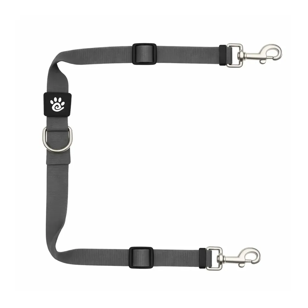 Guia Dupla Ajustável Nylon para Cães Signature Doco Cinza — foto 5