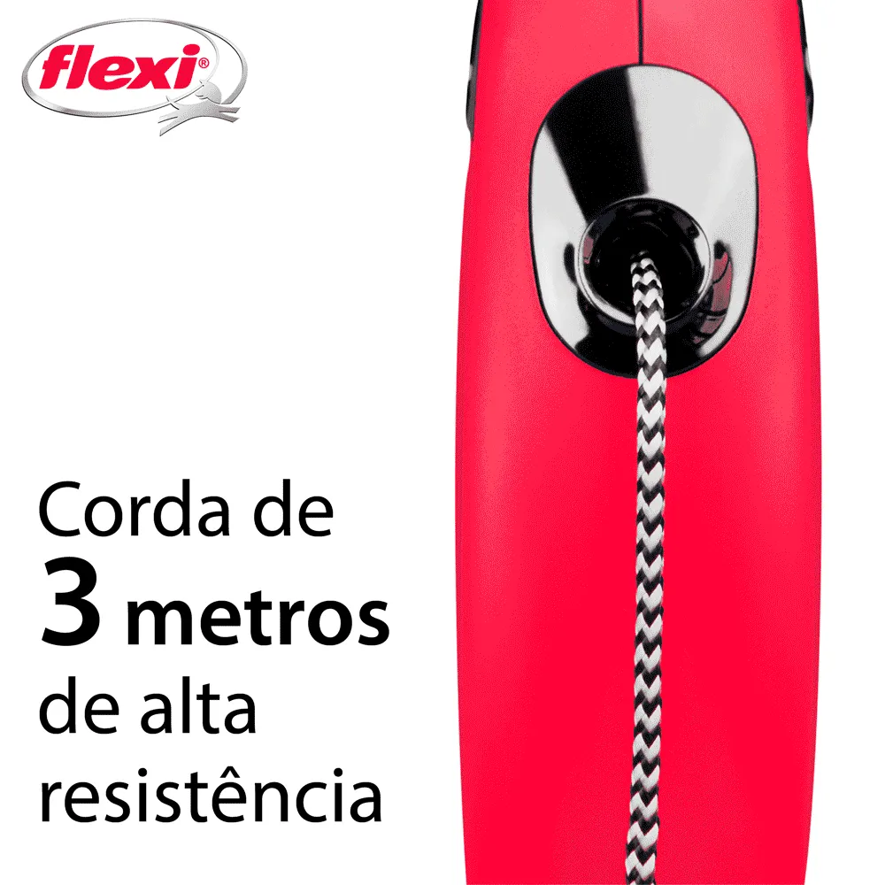 Guia Retrátil New Classic 3 M Flexi Vermelha — foto 4
