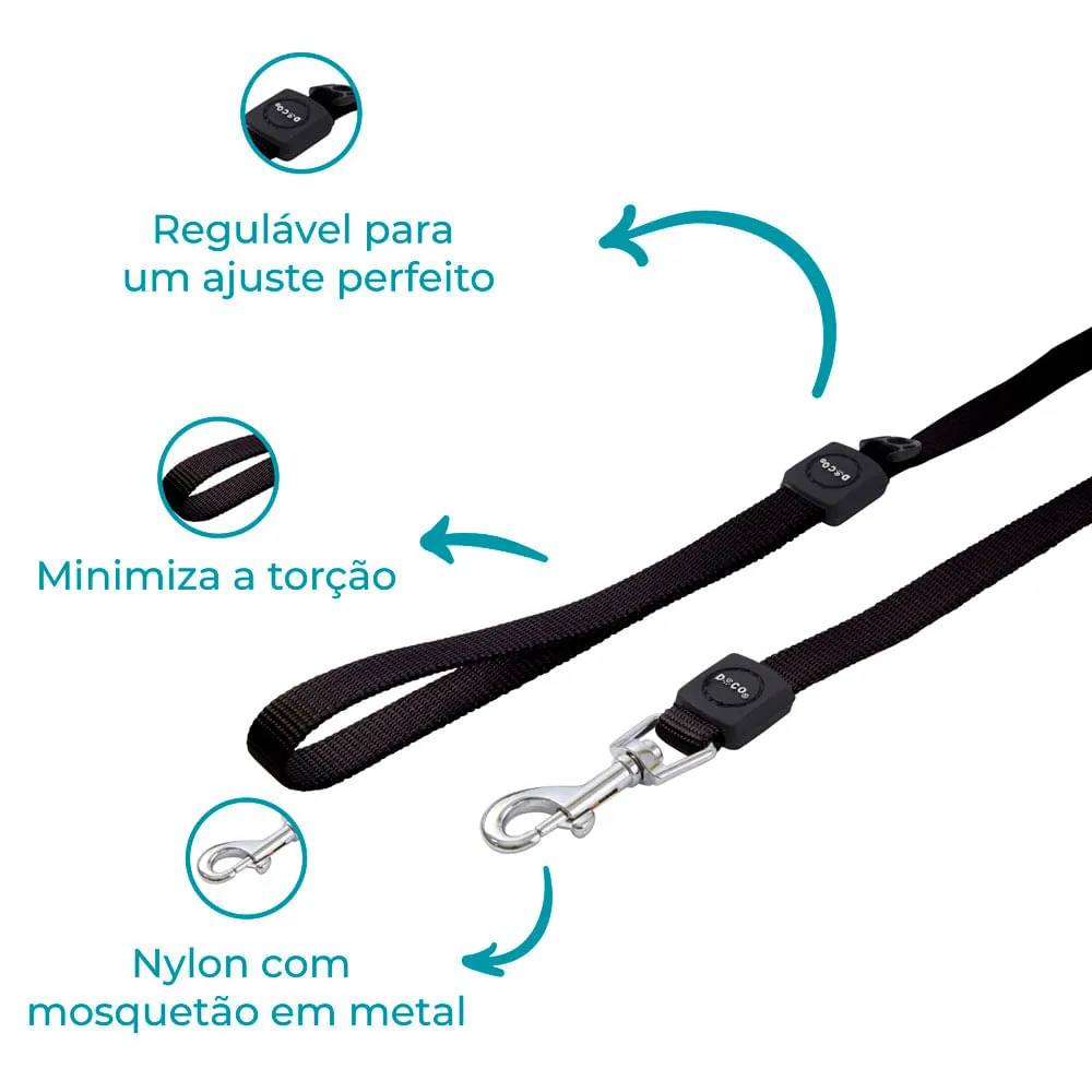 Guia para Cães Nylon Doco Preta — foto 3