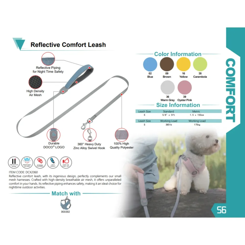 Guia para Cães Mesh Leash Doco Azul — foto 4