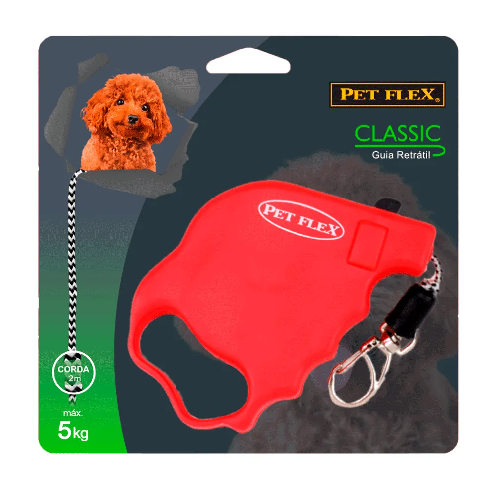 Guia Retrátil Classic Pet Flex Vermelha — foto 5