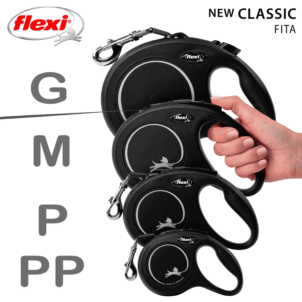 Guia Retrátil New Classic 5 M Flexi Preta — foto 5