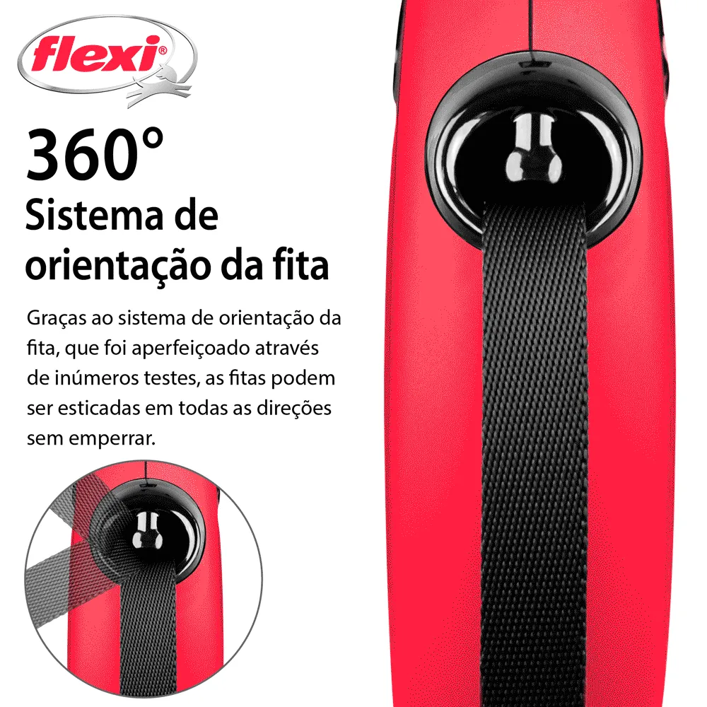 Guia Retrátil New Classic 5 M Flexi Vermelha — foto 4